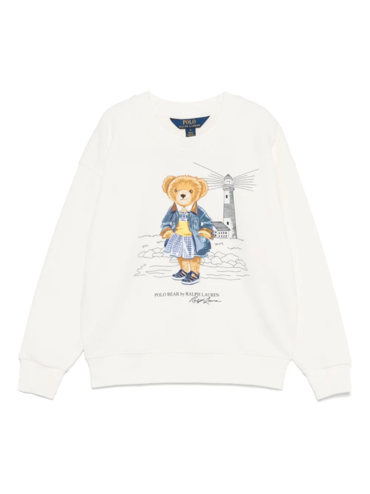 

POLO RALPH LAUREN KIDS толстовка Polo Bear, белый