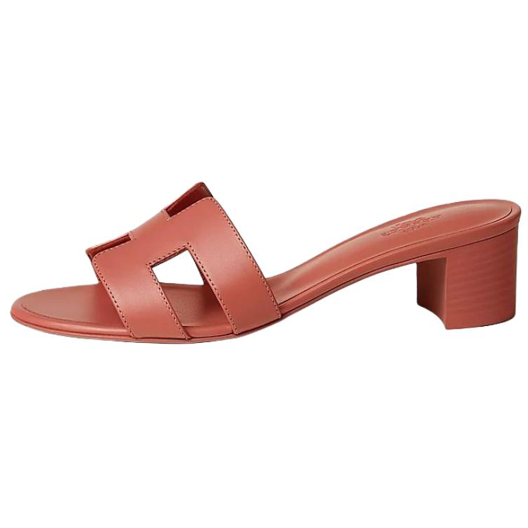 HERMES Сандалии Oasis Quiet Slide 5 см, женские, красные