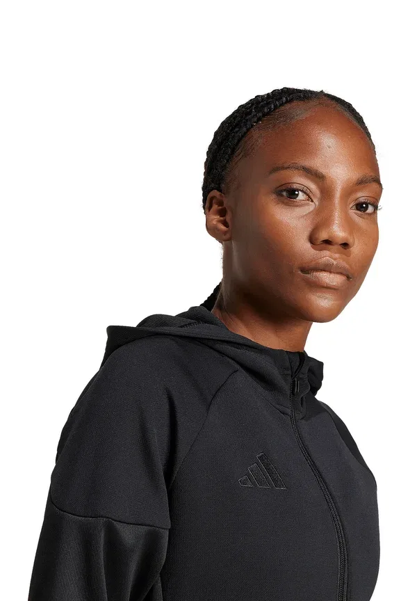 Толстовка с капюшоном и молнией Adidas Performance Fussball Team Tiro Travel, черный — фото 3