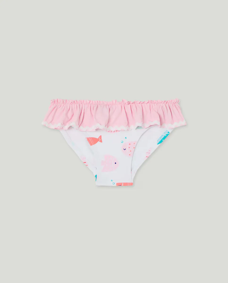 

Детский плед для девочки с аппликацией рыбки Baby El Corte Inglés, белый