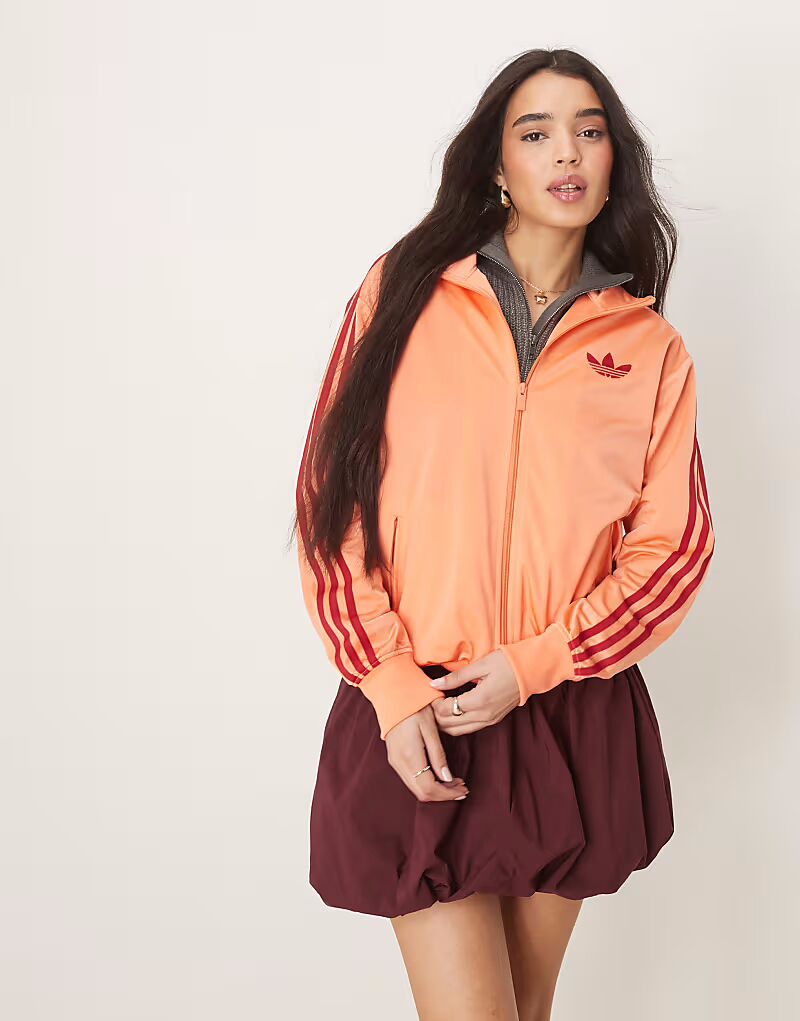 

Свободный спортивный топ Adidas Originals Firebird оранжевого и красного цвета