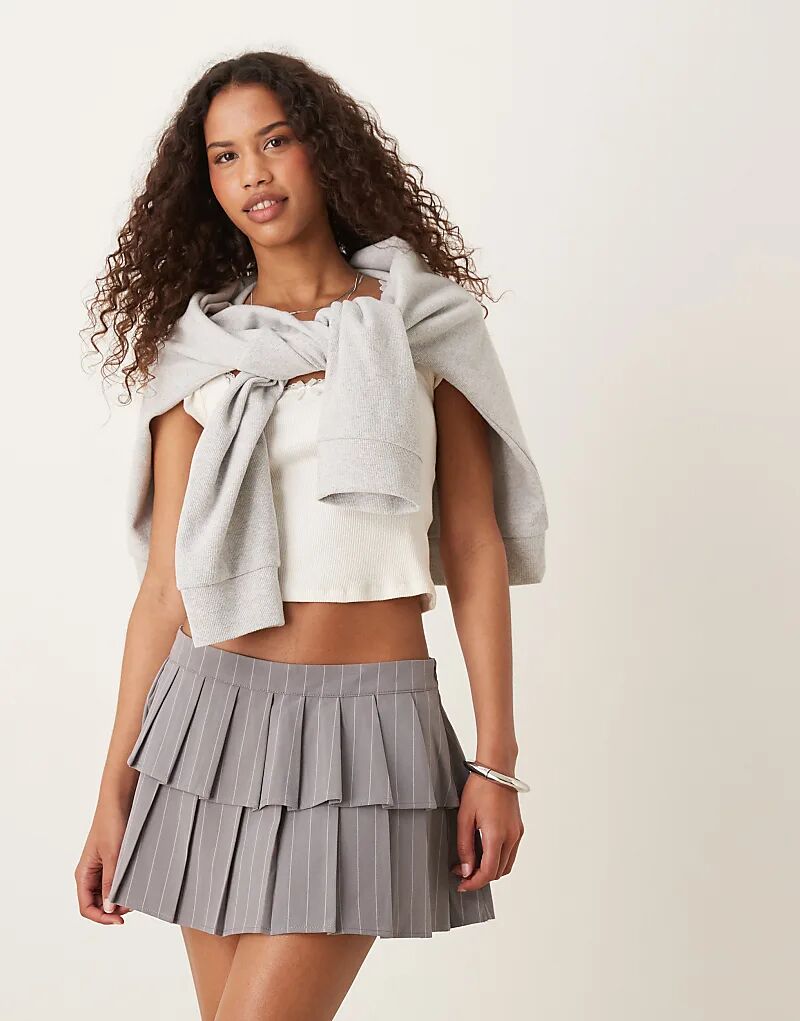 

Мини-юбка Cotton On Double с плиссировкой серого цвета Cotton On