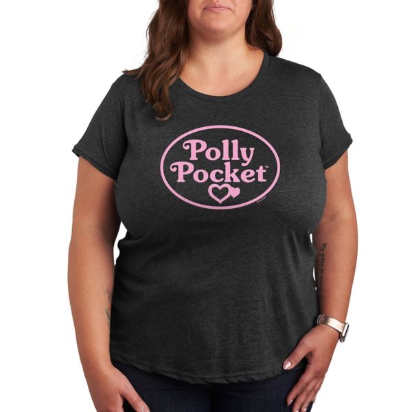 

Футболка с розовым логотипом Plus Polly Pocket, серый