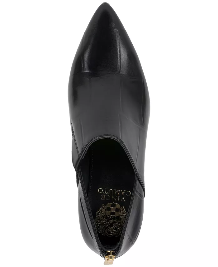 Женские ботильоны Haiden с острым носом и квадратным каблуком Vince Camuto, черный — фото 4