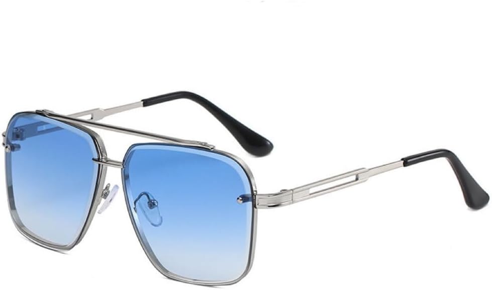 

Роскошные женские солнцезащитные очки, винтажные солнцезащитные очки большого размера, женские очки в винтажном стиле с защитой от УФ-излучения UV400 LVTFCO, Silver-blue