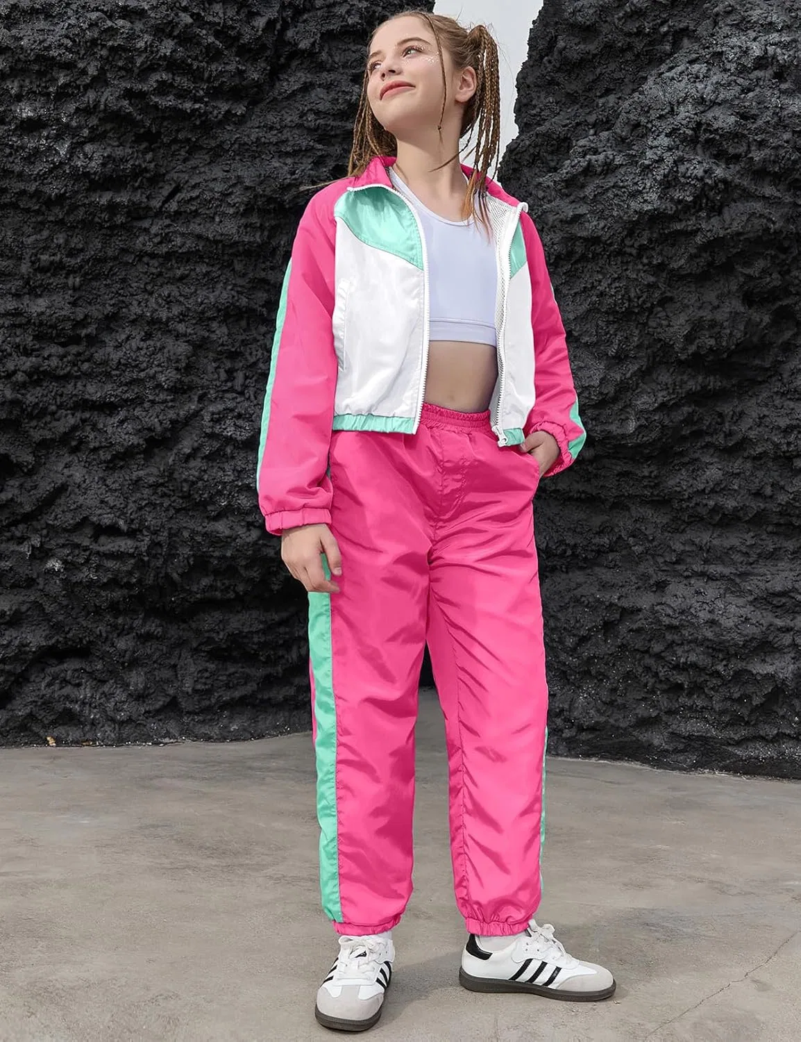 Спортивный костюм для девочек Perfashion, куртка и брюки, Hot Pink — фото 3