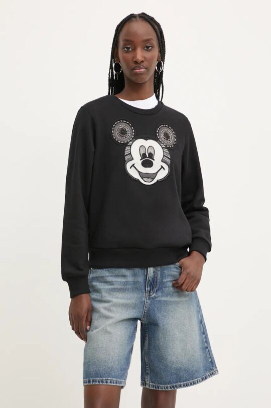 

Хлопковая толстовка МИККИ ДА! Desigual, черный