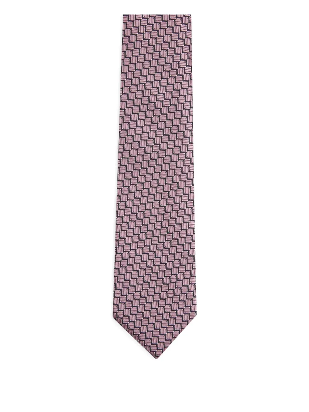 

Галстук из шелка с текстурированной отделкой Zegna, розовый