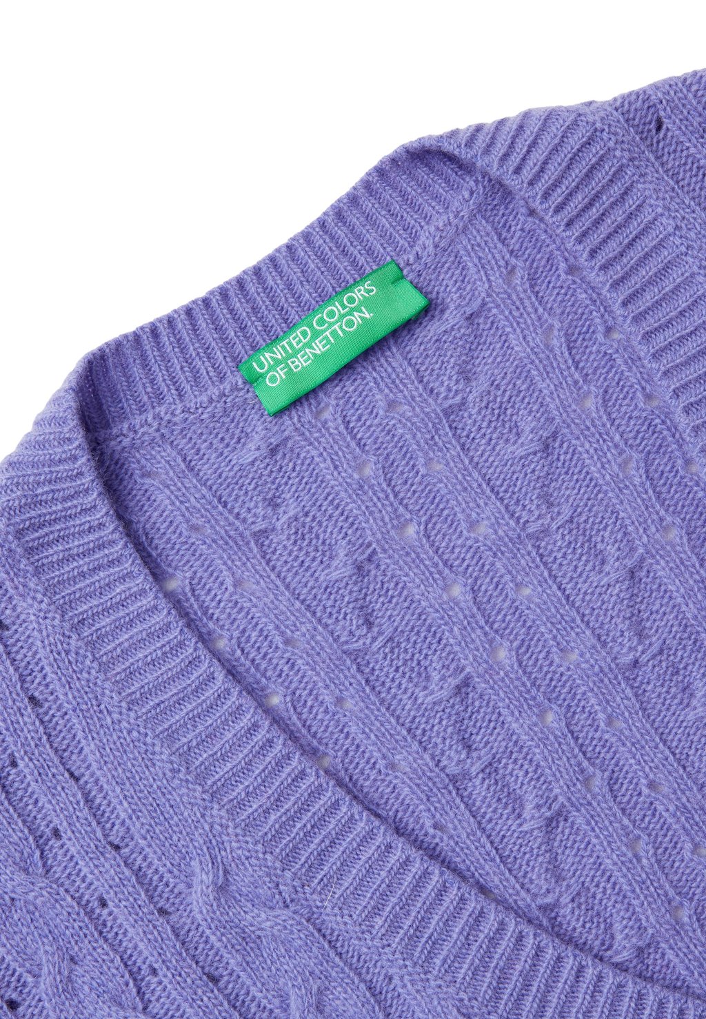 

Футболка с принтом WITH CABLE AND PERFORATIONS United Colors of Benetton, сиреневый