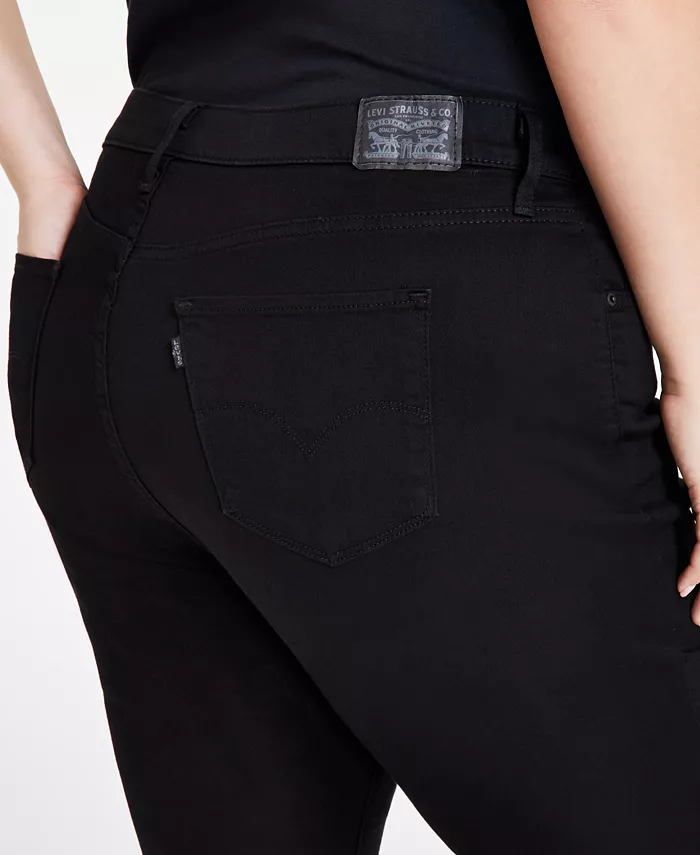 Модные джинсы с высокой посадкой и расклешенными штанинами Plus Size 725 Levi's, черный — фото 4