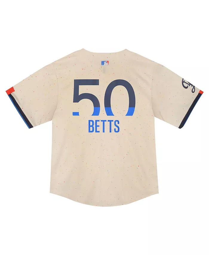 Футболка Toddler Mookie Betts Cream Los Angeles Dodgers 2024 City Connect Limited Player Jersey Nike — фото 3