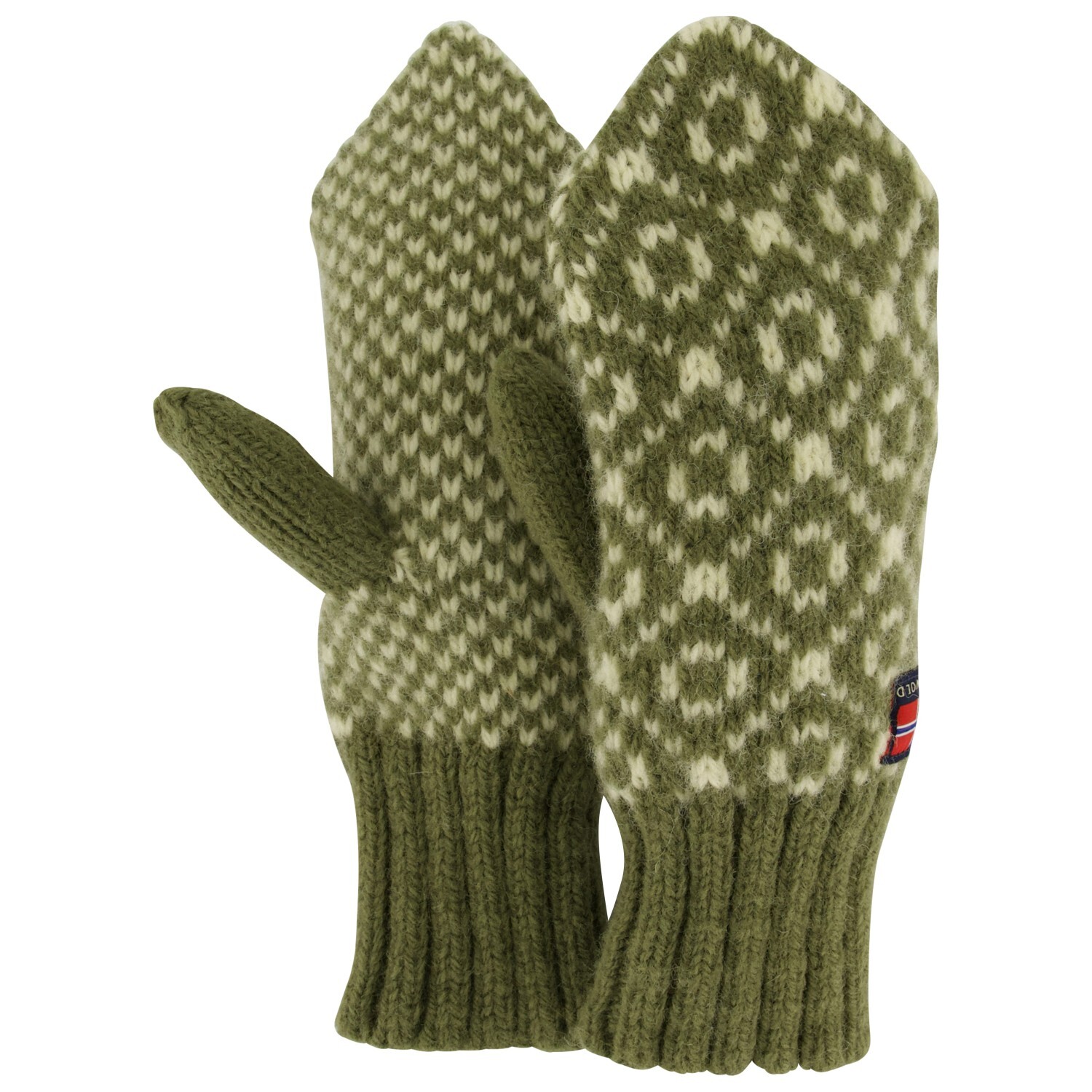 

Перчатки Devold Svalbard Mitten, цвет Olive/Offwhite