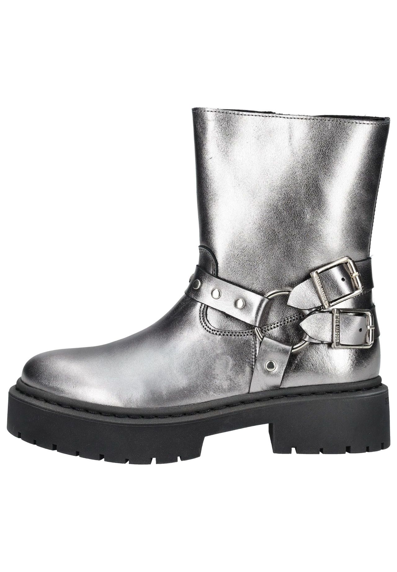 Женские сапоги Steve Madden высокие кожаные, бронзовый — фото 2