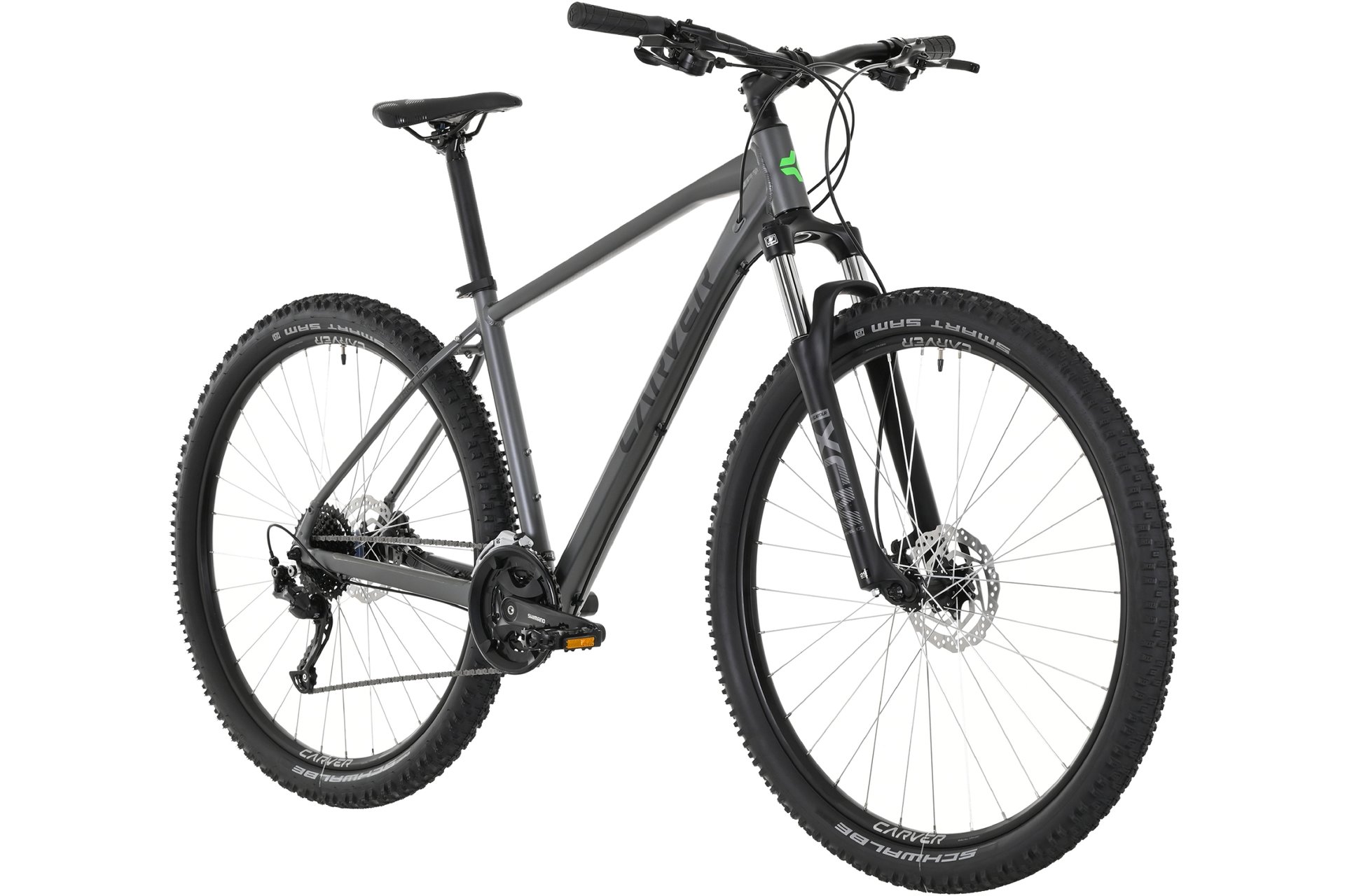 Горный велосипед Carver Strict 120 - 29 дюймов - Diamant - 2024, цвет Grau|anthracite/neon green — фото 2
