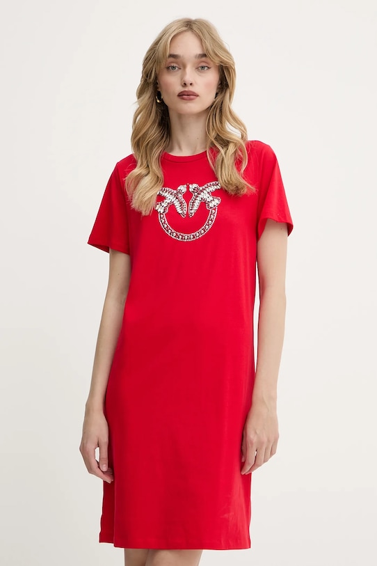

Хлопковое платье Answear Exclusive Pinko, красный