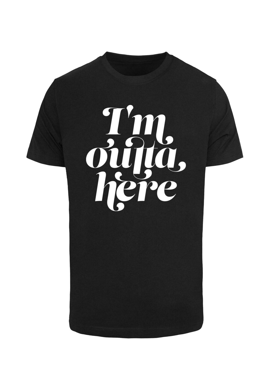 

Футболка с принтом OUTTA HERE Mister Tee, черный