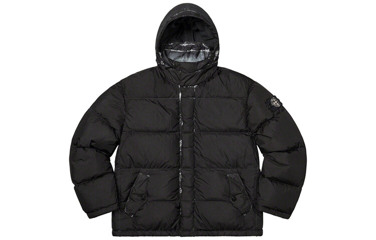 Stone Island X Stone Island Joint Series пуховик унисекс Supreme, зеленый — фото 3