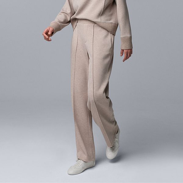 

Женские брюки с высокой посадкой и широкими штанинами из скуба-трикотажа Simply Vera Vera Wang, Medium Quicksand Heath