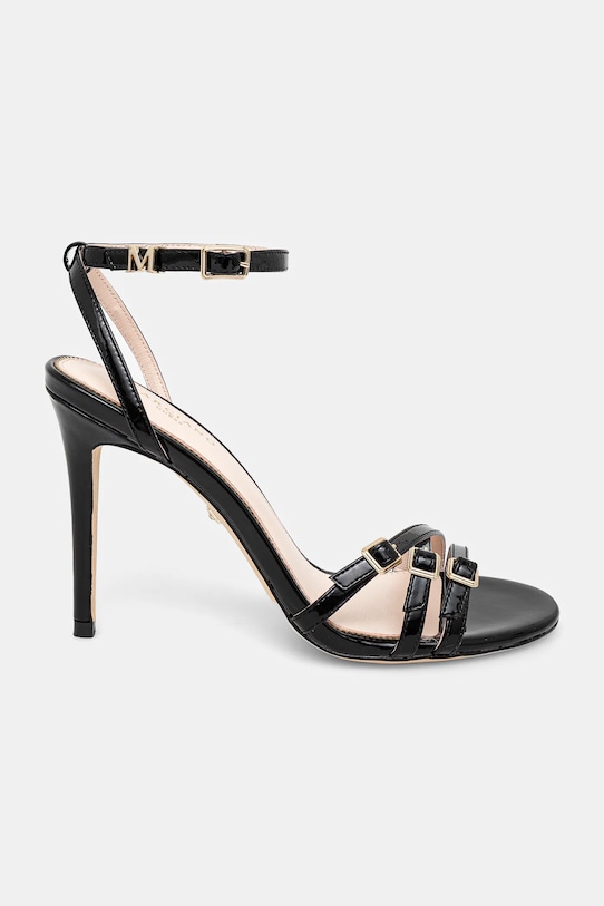 Кожаные сандалии Strappy Buckle Sandal Guess, черный — фото 2