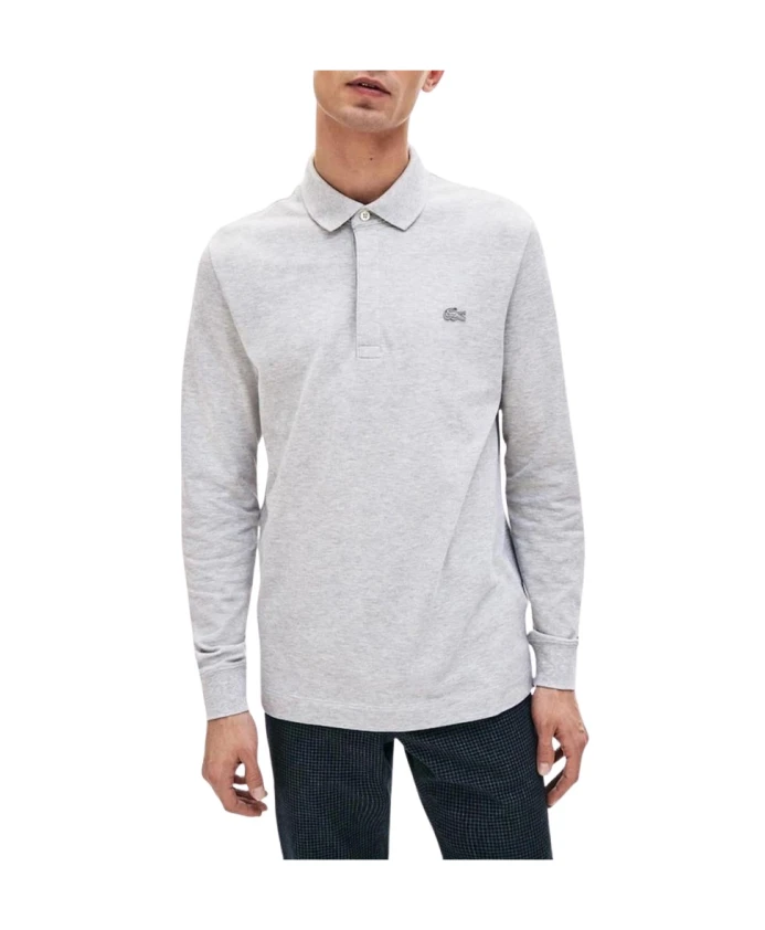 

Мужская рубашка-поло с длинными рукавами Lacoste, серый