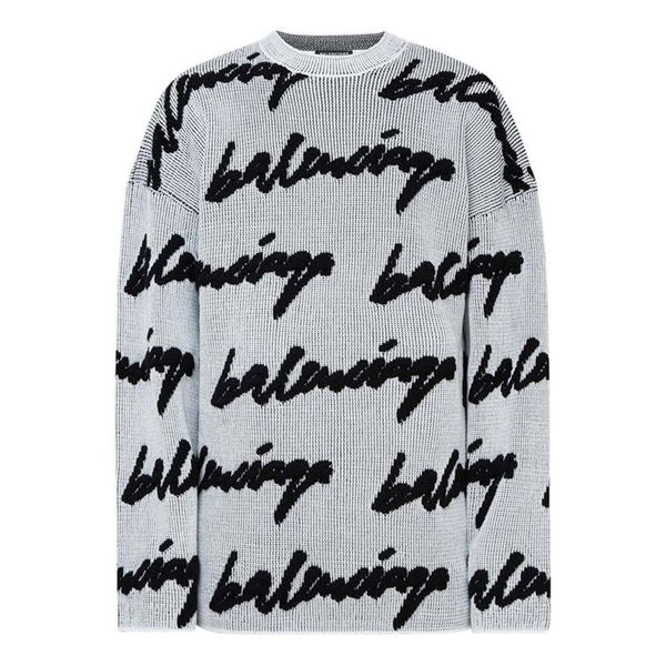 

Свитер 3d scribble crewneck cotton knit 'white' Balenciaga, белый