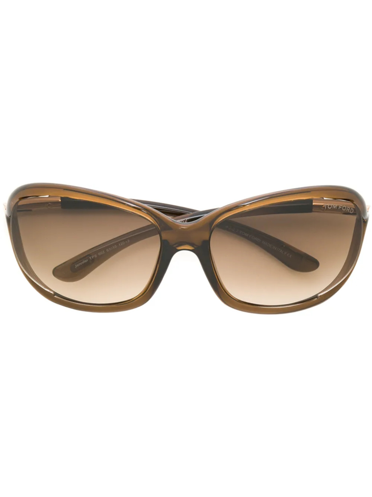 

TOM FORD Eyewear массивные солнцезащитные очки, коричневый