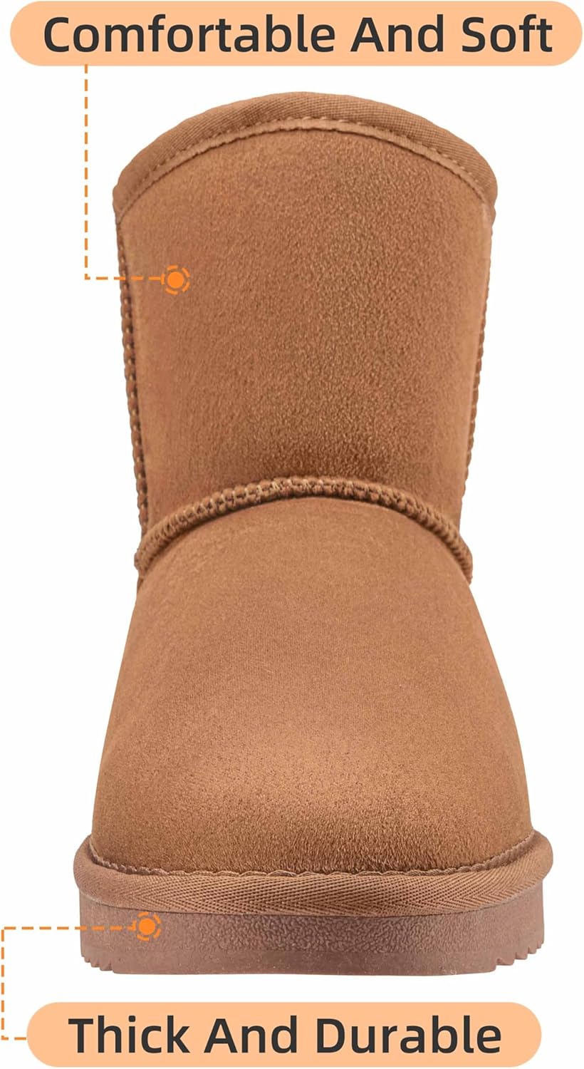 Мужские зимние сапоги CAMEL CROWN с мехом, удобные сапоги на снег, полусапожки средней длины, домашние тапочки, короткие мини-сапоги для мужчин — фото 3