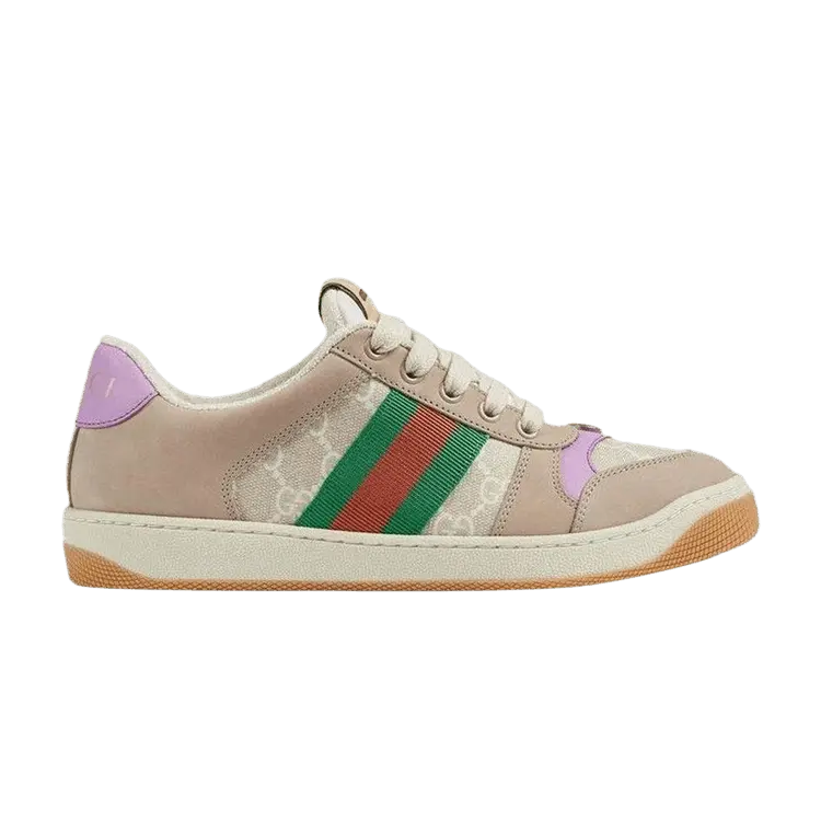 Кроссовки Gucci Wmns Screener, GG Supreme - Beige Lilac