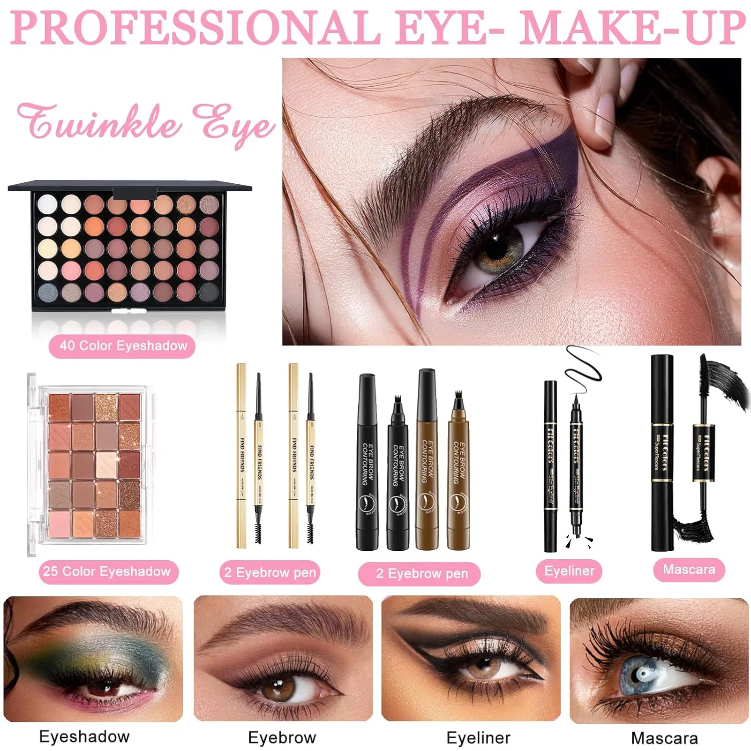 Набор для макияжа из 43 предметов от Ruicen Ruicen, A (Matte Eyeshadow) — фото 3