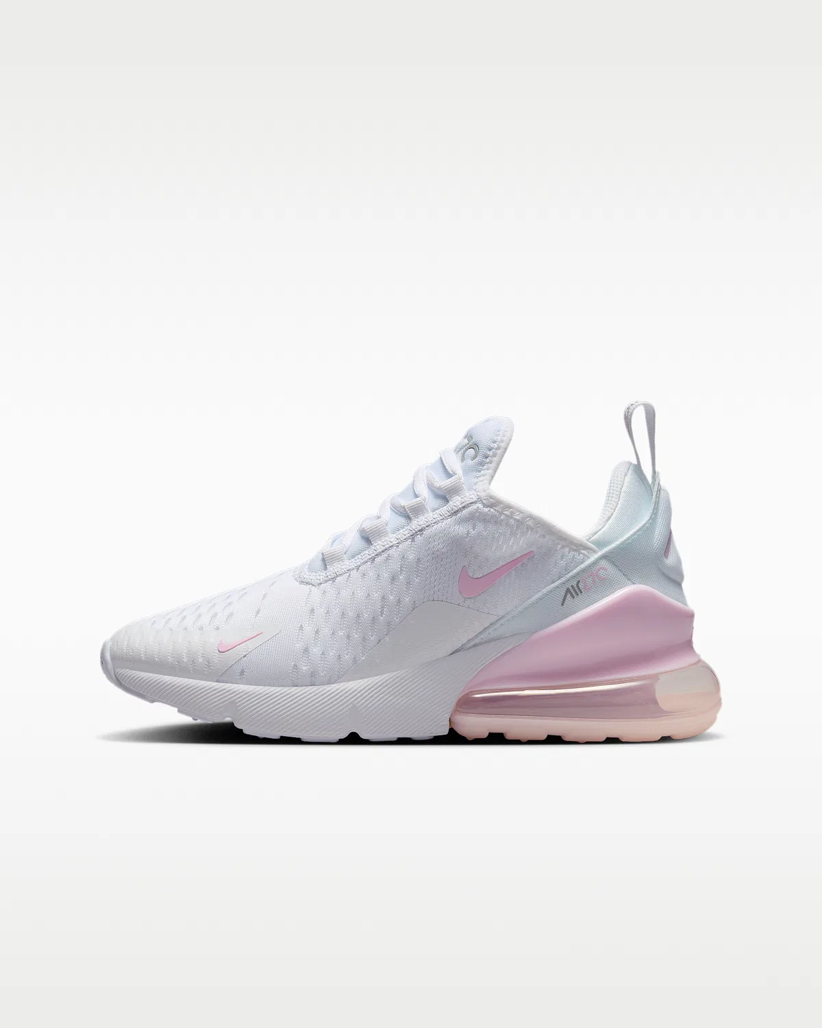 Кроссовки Nike Air Max 270 для детей, White/Light Smoke Grey/Pink Foam
