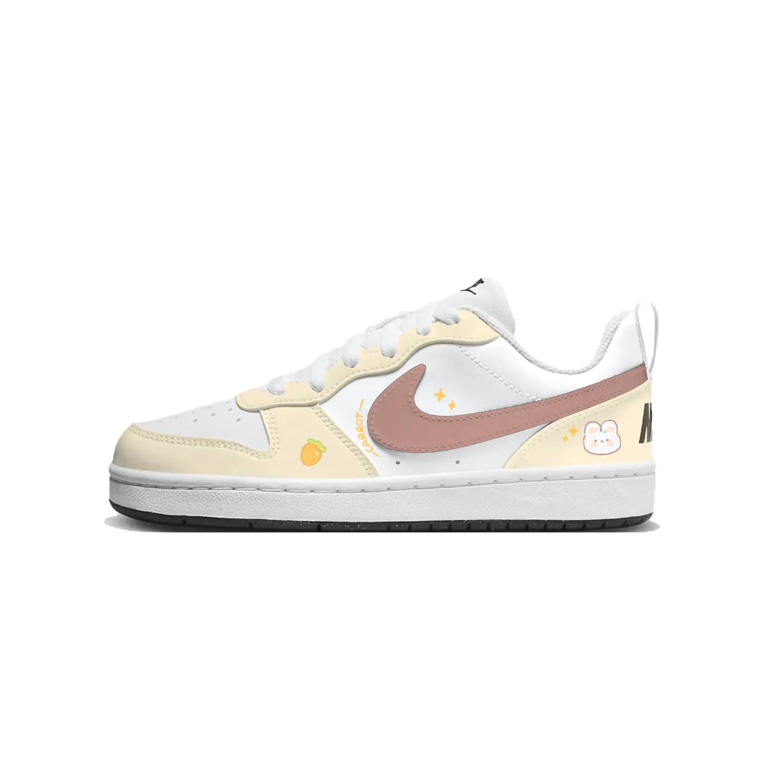 

Nike Court Borough Potato Bunny Whispers Low top детские скейтбордские кроссовки White