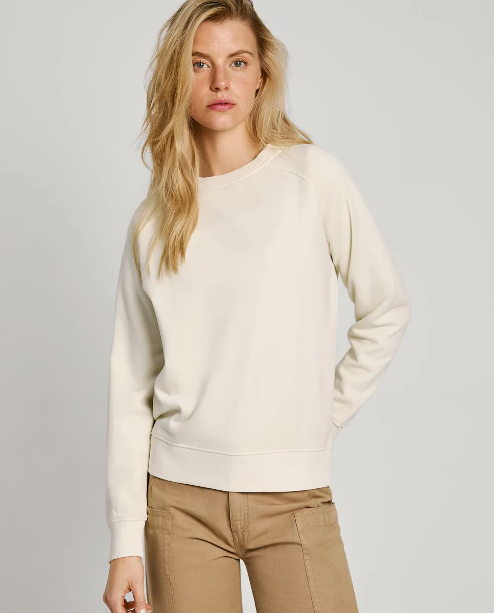 

Женская толстовка с круглым вырезом и рукавами реглан Pepe Jeans, цвет Crema