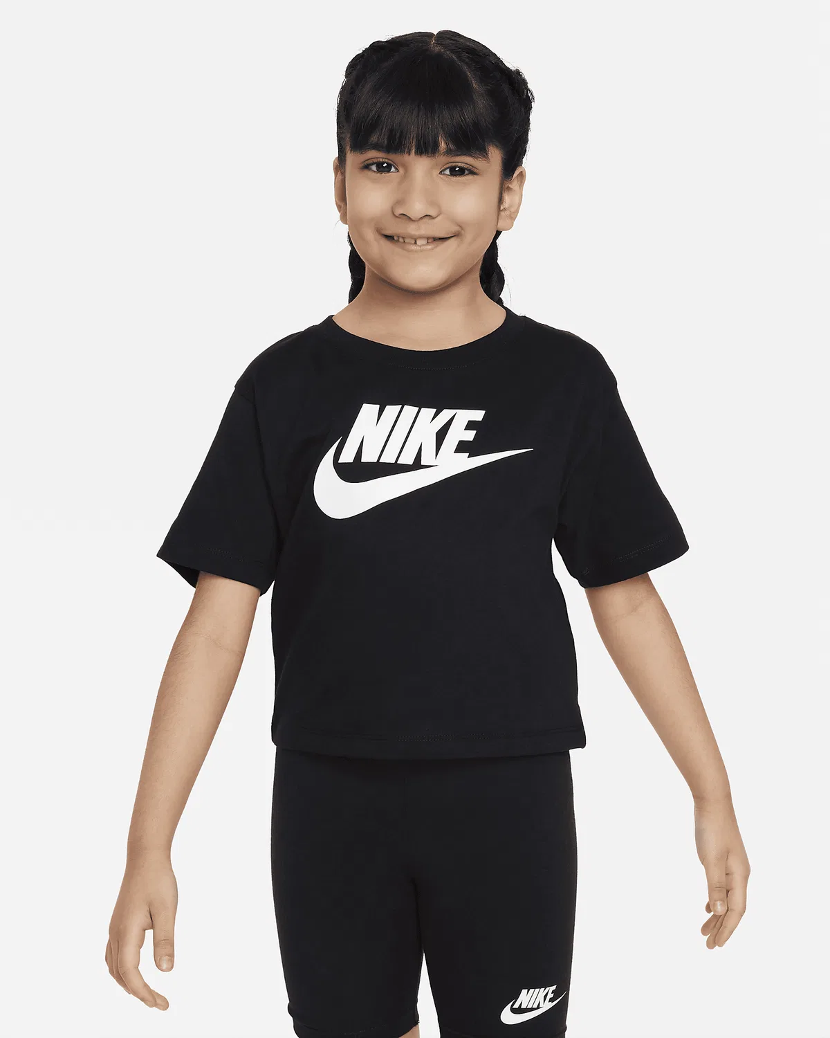 Детская футболка Nike Little Kids' Club Boxy T-Shirt, Black