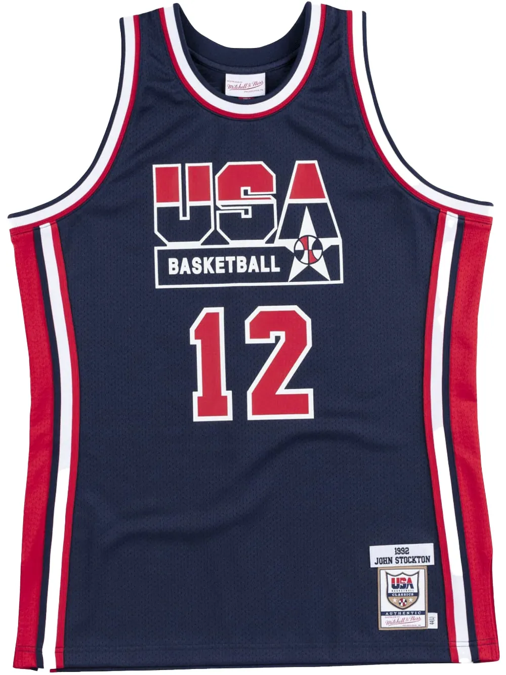 

Топ Team USA 1992 John Stockton Navy Mitchell & Ness, синий