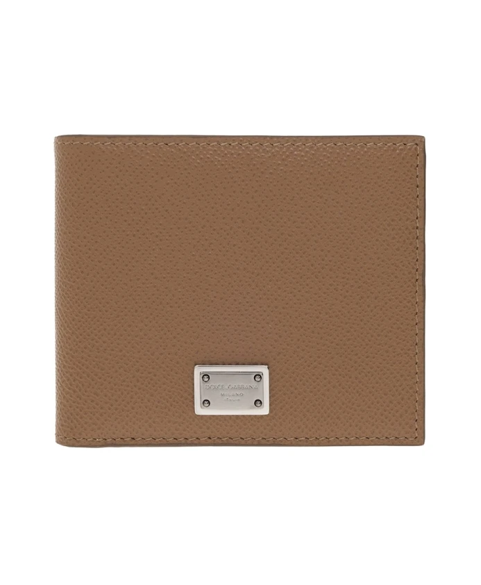 

Двойной кошелек с логотипом Dolce & Gabbana, коричневый
