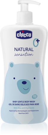 

Нежное очищающее средство для детей с рождения Chicco Natural Sensation Baby, 0+ 500 ml