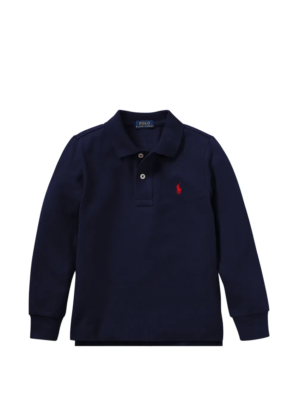 Рубашка-поло с длинными рукавами и пуговицами Polo Ralph Lauren Kids, синий