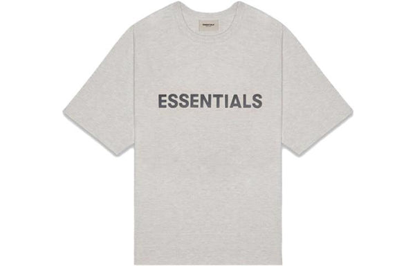 Футболка fw20 logo tee 'heather oatmeal' Fear Of God Essentials, серый — фото 2
