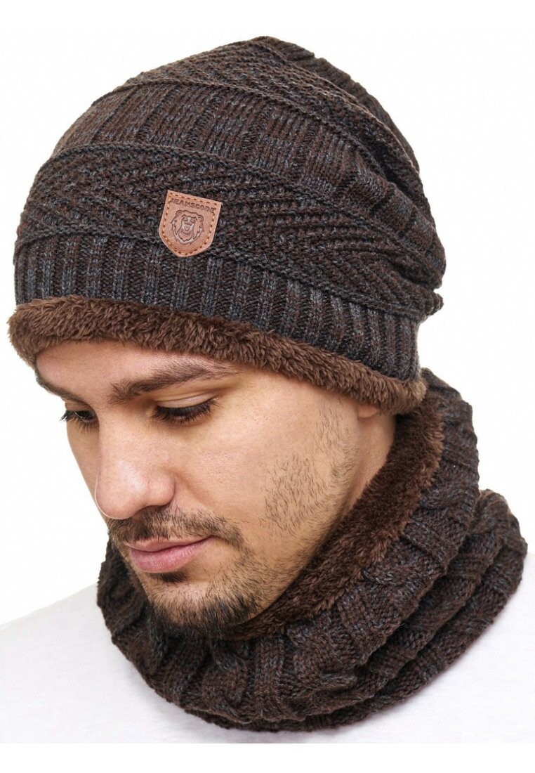 

Шапка SET INDICODE JEANS, цвет dark brown