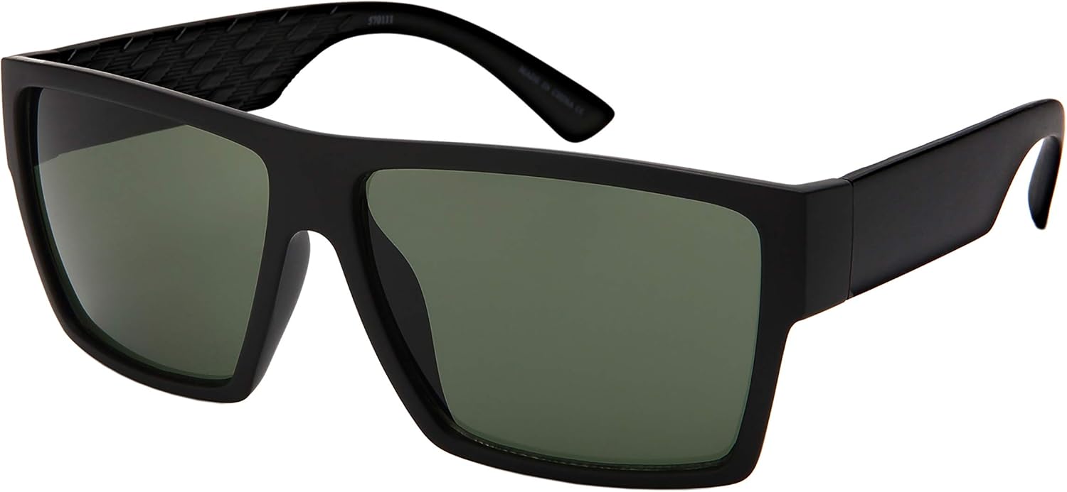 

Солнцезащитные очки EDGEIWEAR в винтажном ретро-стиле, прямоугольные, для мужчин и женщин, для вождения, рыбалки, с защитой от УФ-излучения, модель 570111-SD-2 (M.BLK,g15)