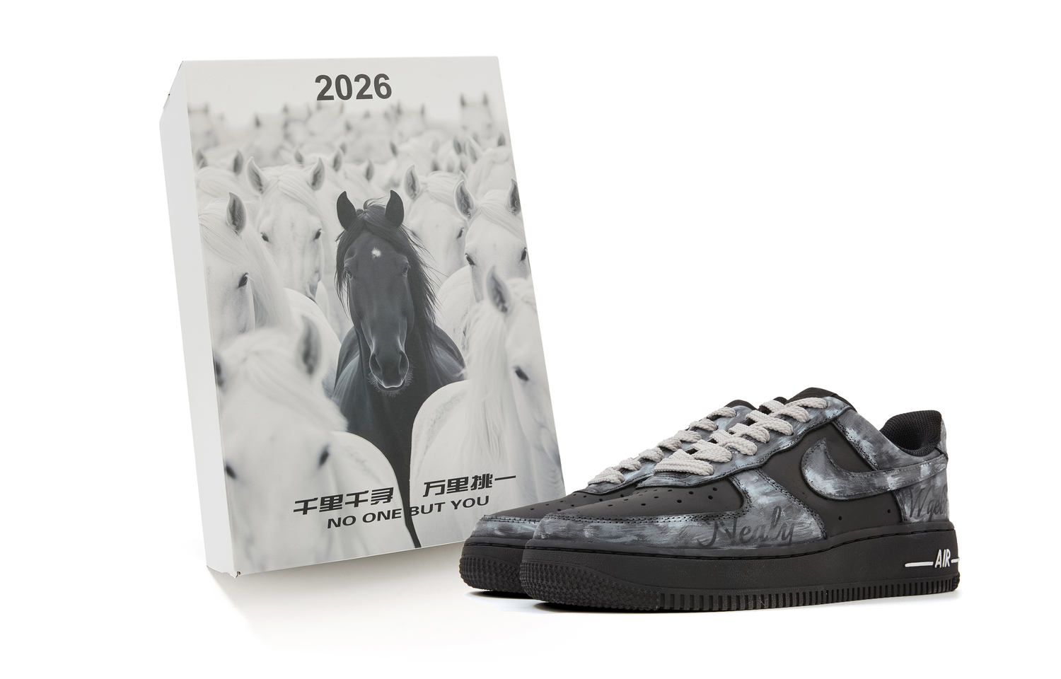 

Nike Кроссовки для скейтбординга Air Force 1 с низким верхом, износостойкие, унисекс, черный и серый