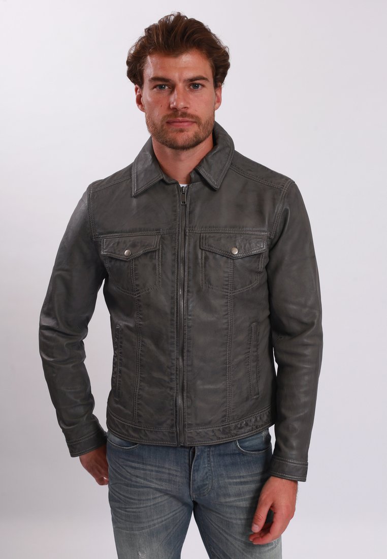 

Кожаная куртка Lee Cooper, серый