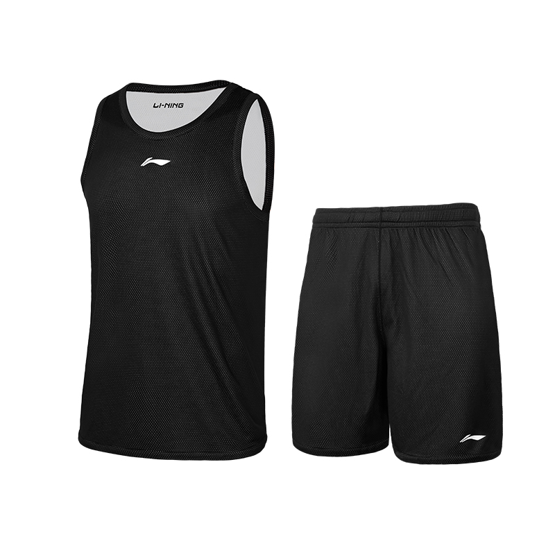 

Li Ning Basketball Suits Unisex Straight Fit Li-Ning, [reversible, quick dry, breathable]черный/серый