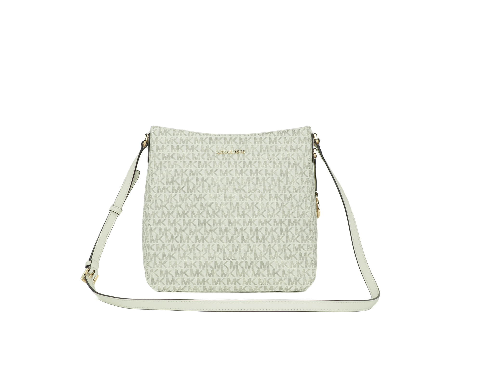 

Сумка-мессенджер через плечо Jet Set Large Light Cream Signature Michael Kors