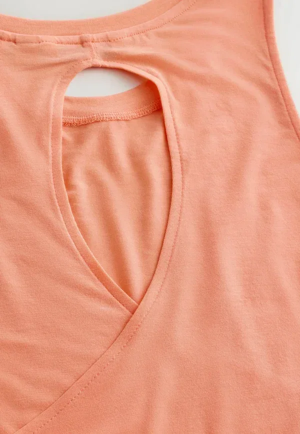 Топ Regular fit active cross back tank vest, Next, оранжевый — фото 4
