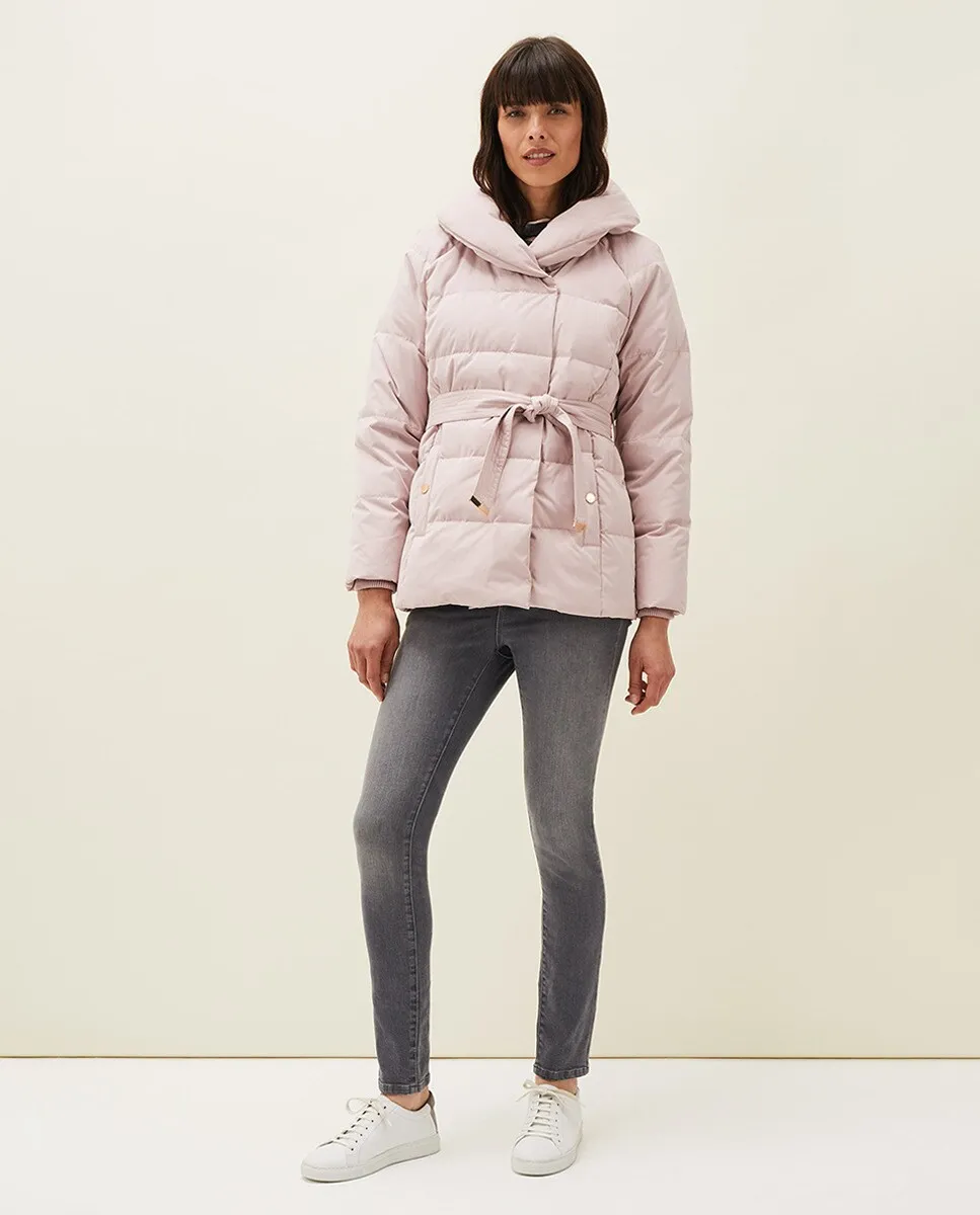 

Женская однотонная стеганая куртка Phase Eight, цвет Rosa Claro