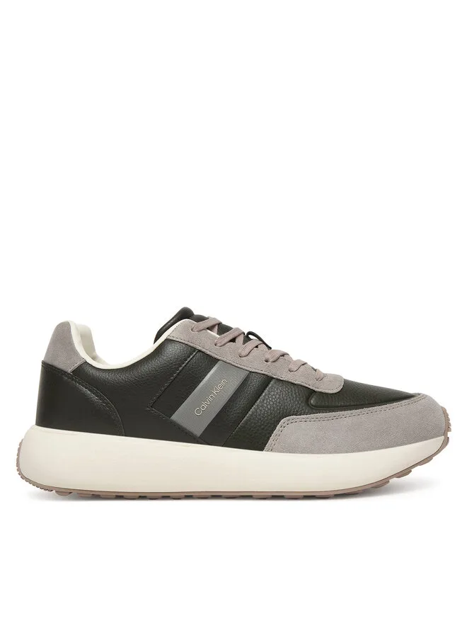 Calvin Klein Кроссовки City Runner Laceup Tape Lth HM0HM02033, черный