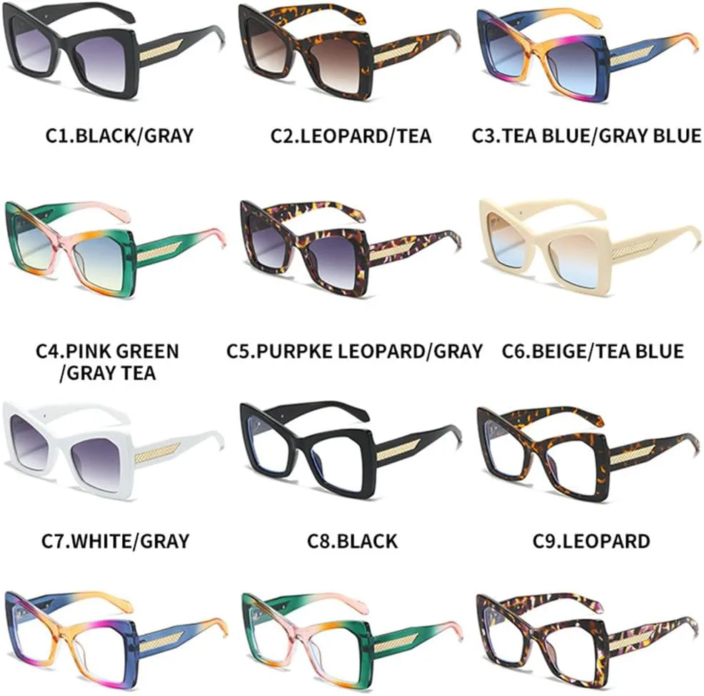 

Солнцезащитные очки UV400 с увеличенными линзами с двухцветным градиентом для женщин и мужчин, для бега и занятий спортом на открытом воздухе UYPTK, Leopard Tea