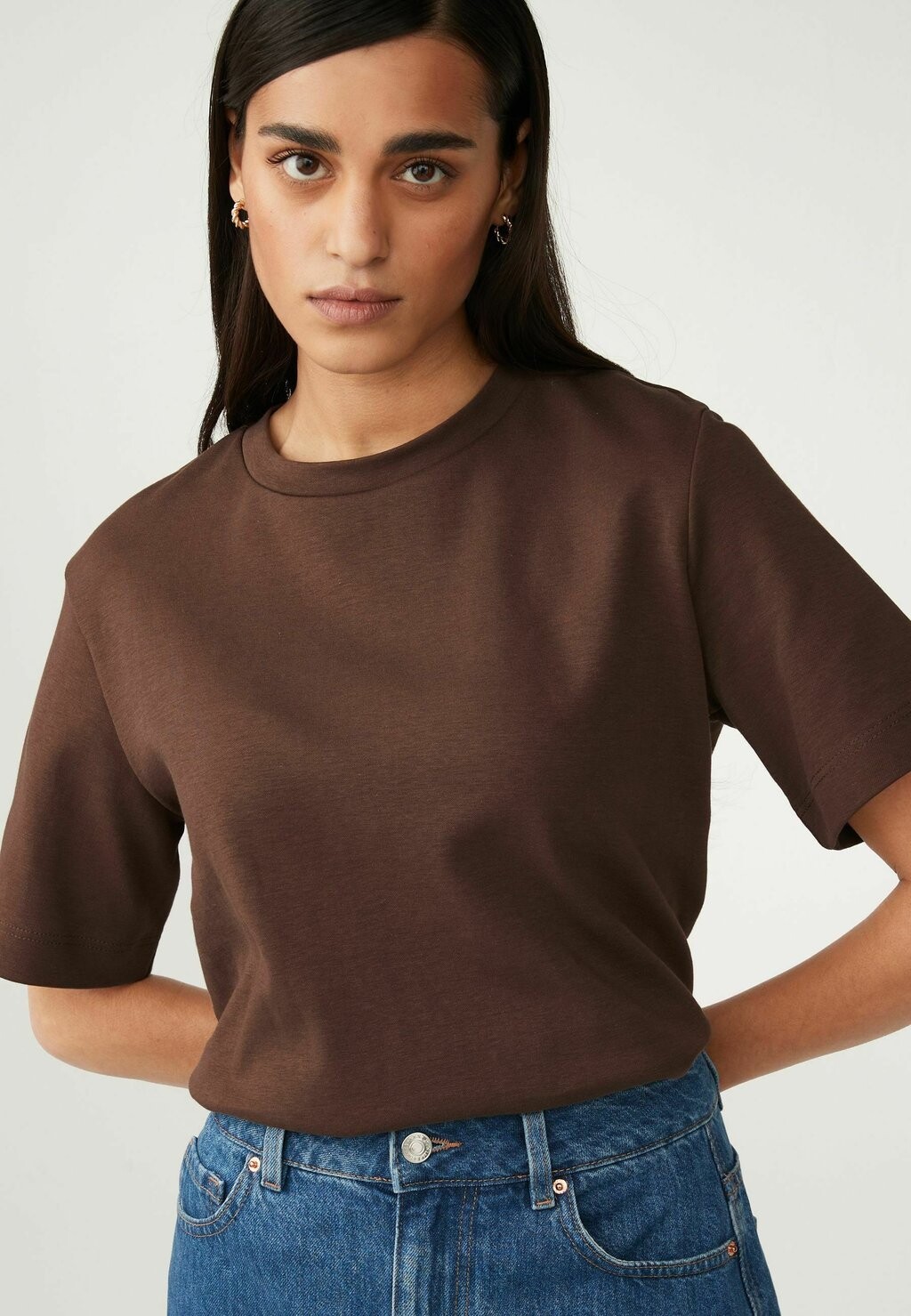 Футболка с принтом HEAVYWEIGHT SHORT SLEEVE CREW NECK STANDARD Next, цвет chocolate brown — фото 3