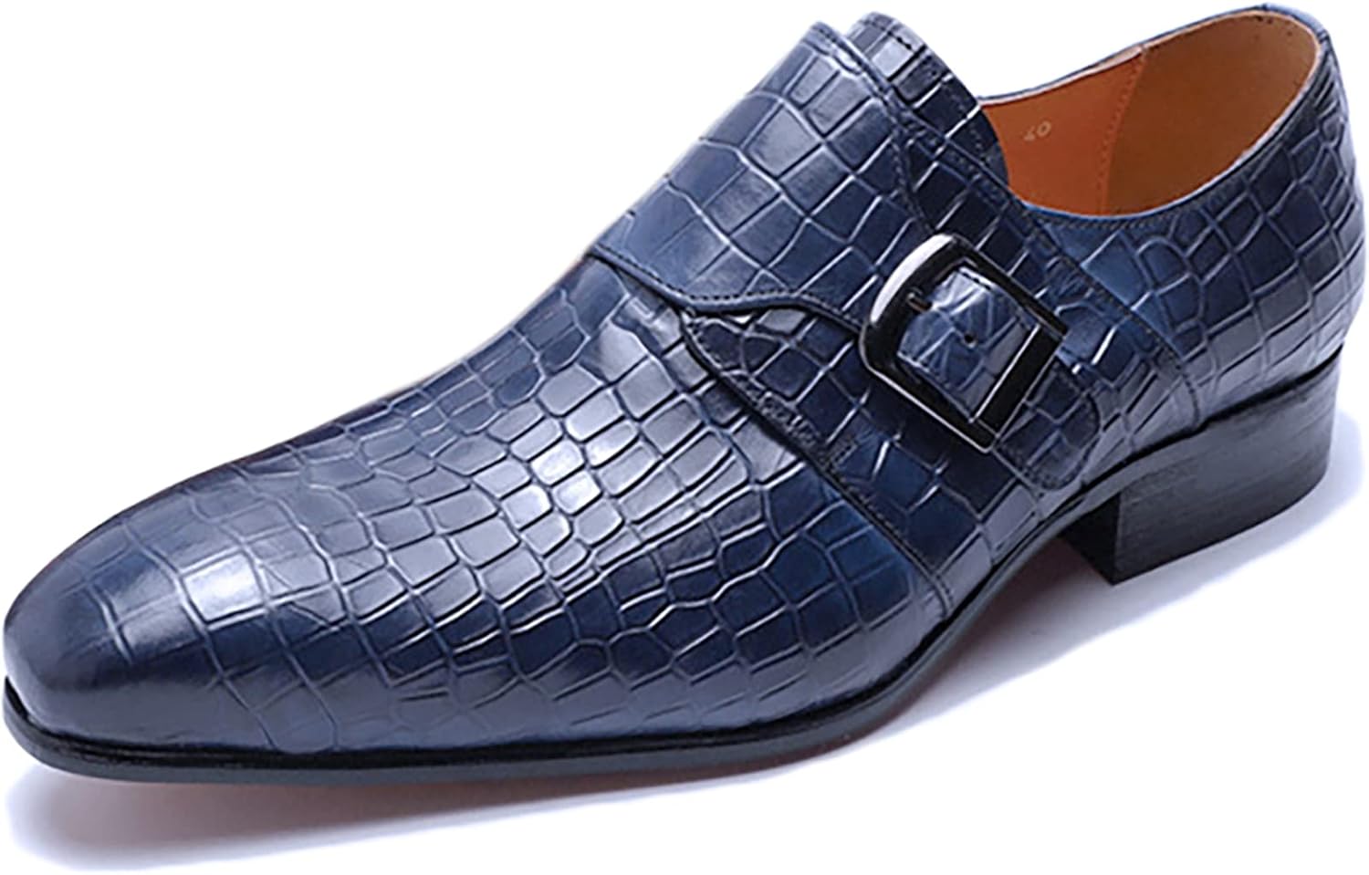 

Мужские оксфорды из натуральной кожи, низкие, противоскользящие, свадебные и офисные туфли с пряжкой, без шнурков, черные, размер 45 Generic